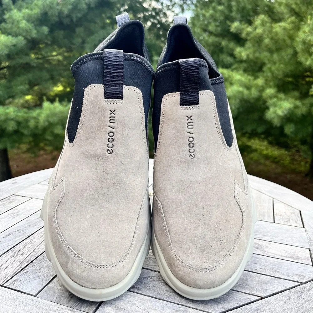 Ecco MX Slip On Sneaker Mens Sz 46 | 12-12.5 Gray Beige Hike Trail Athletic Shoe